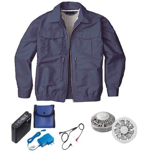 楽天市場】KU92100 空調服 R 綿・ポリ混紡 フルハーネス仕様 FAN2200G