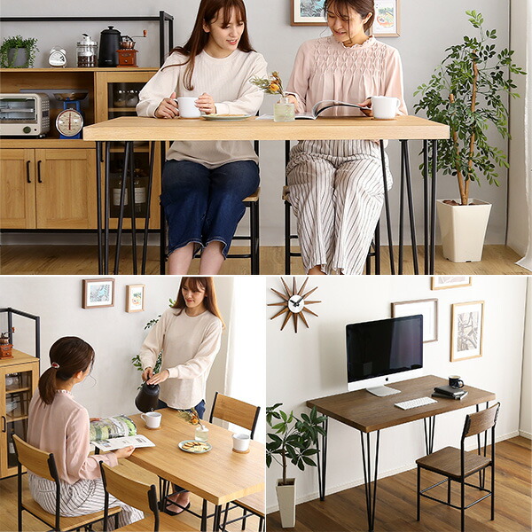 ヴィンテージ背もたれ付きダイニング5点セット ダイニングセット | eu