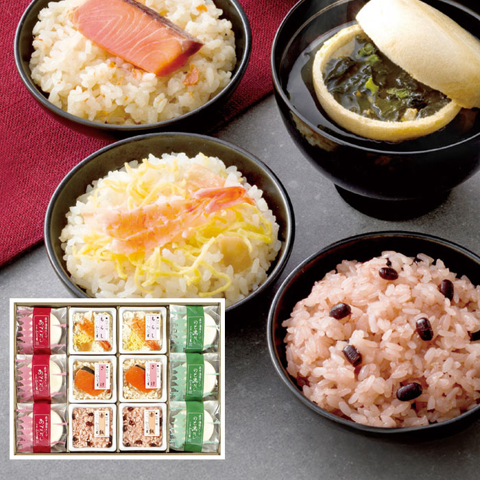 ＼ポイント10倍／贈答 惣菜 ギフト 料亭一膳と最中海藻スープ RS-38D【AP】お中元 人気 おすすめ 取り寄せ お取り寄せグルメ 京料亭 わらびの里 鮭ごはん 赤飯 ちらし寿司 最中海藻スープ のど黒だし あごだし プレゼント 内祝い お返し 手土｜ちばや