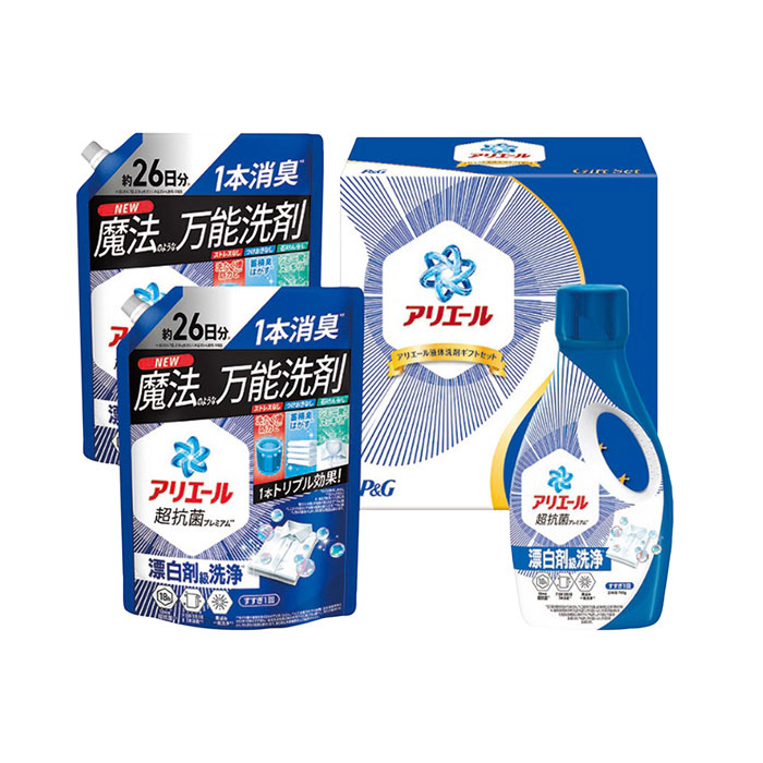 ギフト アリエール液体洗剤セット PGLA-30F【AP】 人気 おすすめ ギフト 贈答 取り寄せ アリエールジェル アリエールジェル超特大サイズ 詰替用 液体洗剤 詰合せセット プレゼント お祝い お礼 お返し 内祝い 贈り物