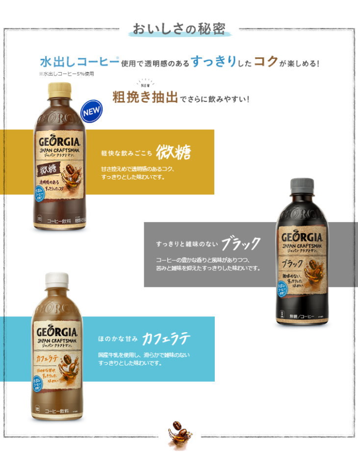 ジョージア ジャパンクラフトマン微糖 24本 24本×1ケース 500ml PET 安心のメーカー直送 最大56％オフ！ 500ml