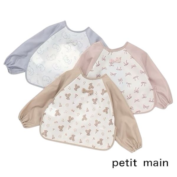 楽天市場】プティマイン お食事エプロン (F) スタイ エプロン 袖