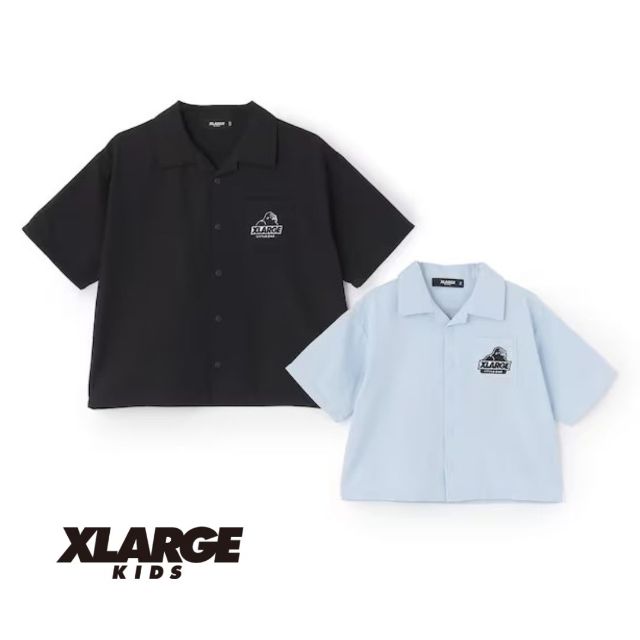 【2026春夏新作】X-LARGE KIDS バンダナ柄バナマ繊半袖プルオーバー No.9462221（ エクストララージキッズ 赤ちゃん服 お坊っちゃん キッズ トドラー お坊っちゃん エックスラージ トップス 半袖 ロゴタイプ うしろ側 刷り上げる カッコイイ 着飾る 一般受け 流行病の発生 春 夏 秋 ）