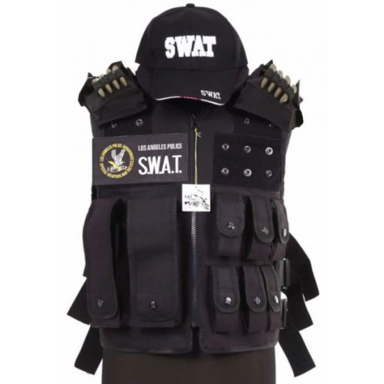 楽天市場 あす楽翌日配達対応 タクティカルベスト キャップ セット ハロウィン コスプレ 仮装 Swatコス 特殊部隊 Swat Swatキャップ アーミーコスプレ ベスト スワット サバゲー 装備 サバイバルゲーム ドレスアップ 弾丸 8発 セット Chic