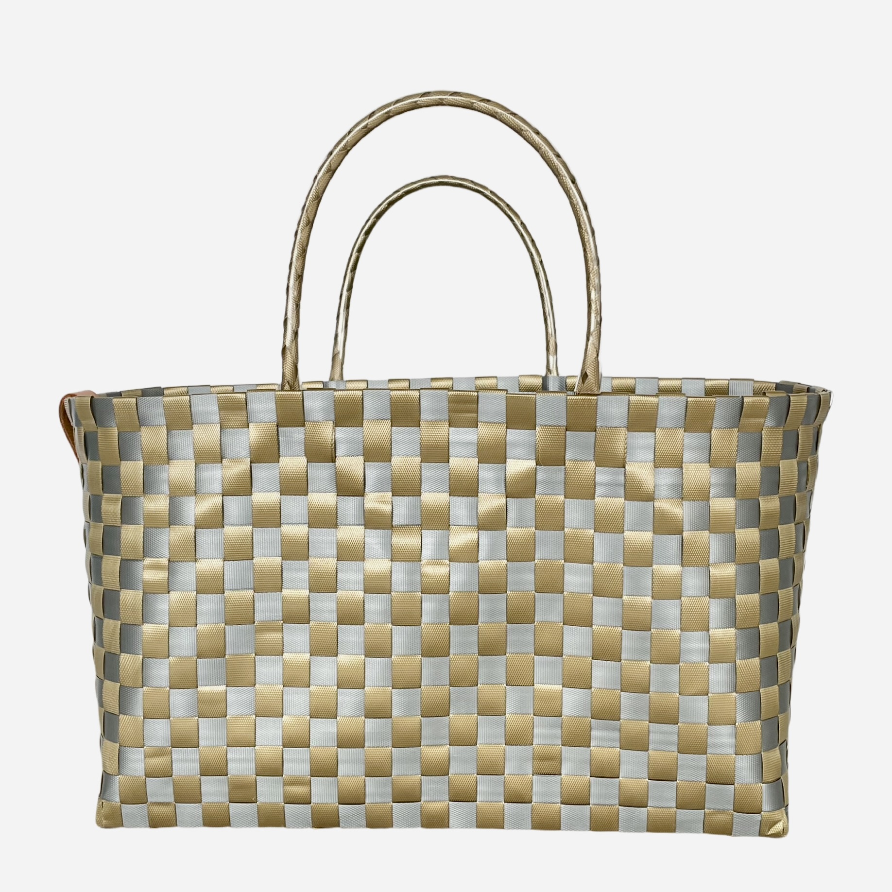 MISTO ベージュ かごバッグ 保存袋付き かごバッグ カラフル ビニールバッグ バスケット かわいい