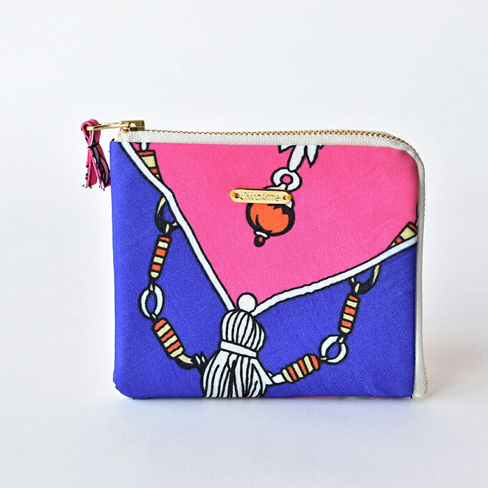 COIN POUCH (S) コインポーチ スカーフ財布 一点もの財布 ミニ財布　二つ折り財布　旅行 かわいい おしゃれ 人気 上品 華やか 新生活 習い事 プレゼント プチギフト 贈り物 ギフト 女性 誕生日 Chicolatte チコラッテ