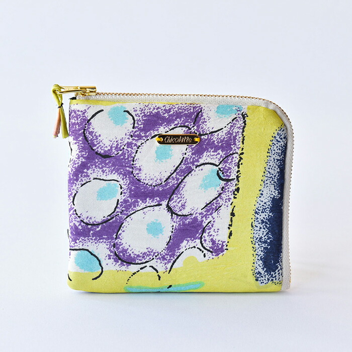 COIN POUCH (S) コインポーチ スカーフ財布 一点もの財布 ミニ財布　二つ折り財布　旅行 かわいい おしゃれ 人気 上品 華やか 新生活 習い事 プレゼント プチギフト 贈り物 ギフト 女性 誕生日 Chicolatte チコラッテ