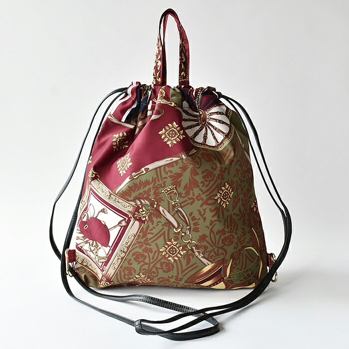 KNAP SACK ナップサック レディースバッグ スカーフバッグ ナップサック 軽量バッグ 一点物バッグ 3WAYバッグ A4収納 パソコン収納 旅行 ナップサック 手持ちトートバッグ ショルダーバッグ 人気 洗えるプレゼント プチギフト 贈り物 ギフト Chicolatte チコラッテ