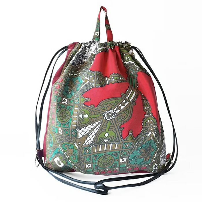 KNAP SACK ナップサック レディースバッグ スカーフバッグ ナップサック 軽量バッグ 一点物バッグ 3WAYバッグ A4収納 パソコン収納 旅行 ナップサック 手持ちトートバッグ ショルダーバッグ 人気 洗えるプレゼント プチギフト 贈り物 ギフト Chicolatte チコラッテ