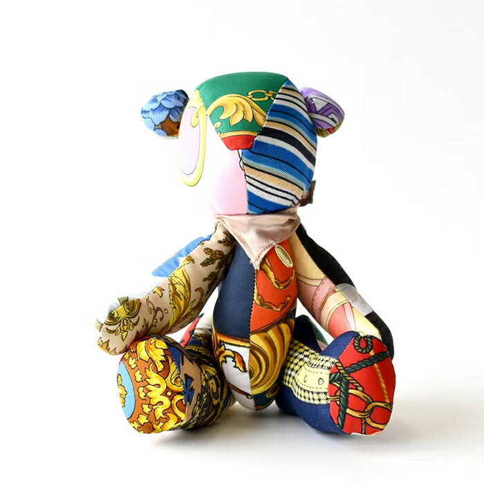 TEDDY BEAR えり巻き パッチワーク テディベアくま ぬいぐるみ  一点もの  愛くるしげ 今めかしい 一般受け 雅びやか 差し上げ物 プチギフト 差し上げ物 差し上げ物 お上さん 生まれ落ちる日 手作業 チコラッテ Chicolatte