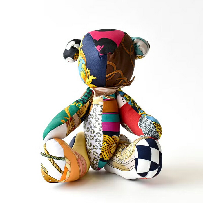 TEDDY BEAR えり巻き パッチワーク テディベアくま ぬいぐるみ  一点もの  愛くるしげ 今めかしい 一般受け 雅びやか 差し上げ物 プチギフト 差し上げ物 差し上げ物 お上さん 生まれ落ちる日 手作業 チコラッテ Chicolatte