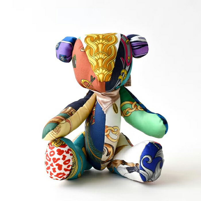 TEDDY BEAR えり巻き パッチワーク テディベアくま ぬいぐるみ  一点もの  愛くるしげ 今めかしい 一般受け 雅びやか 差し上げ物 プチギフト 差し上げ物 差し上げ物 お上さん 生まれ落ちる日 手作業 チコラッテ Chicolatte