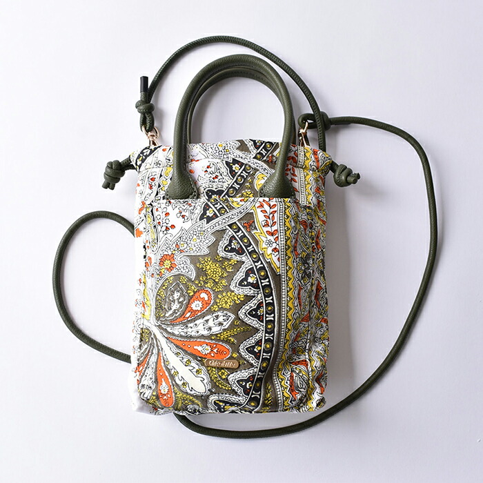 SMART PHONE SHOULDER BAG 2WAY BAG レディースバッグ スカーフバッグ 軽量バッグ 一点ものバッグ スマフォショルダーバッグ 長さ調節可能 ショルダー取外し可能 ショルダーバッグ ポケット3個 上品 習い事 プレゼント 贈り物 女性 誕生日Chicolatteチコラッテ