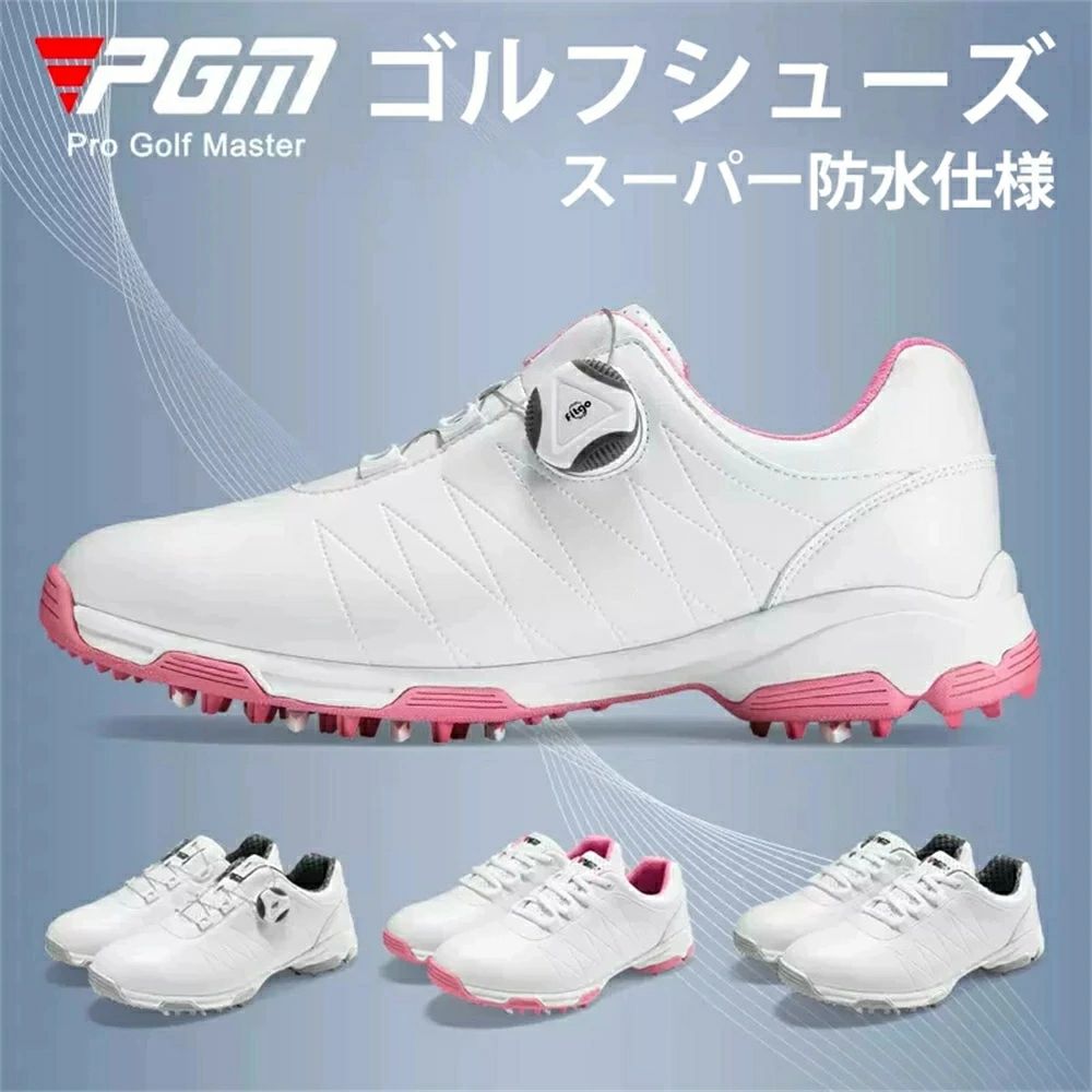ソフトスパイク 防水 スニーカー お洒落 スポーツシューズ 通気性 ゴルフシューズ ア 耐磨 グリップ 「PGM」スニーカー 運動 レディース