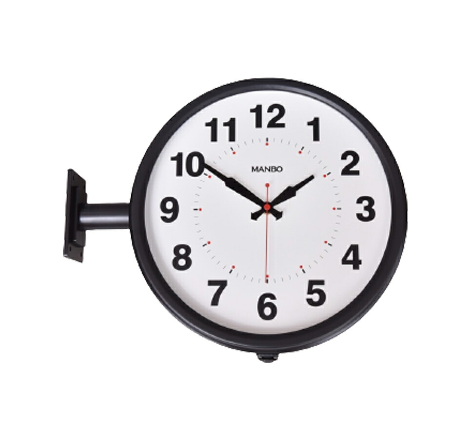 楽天市場】両面電波掛け時計 manbo double face wall clock 電波時計 