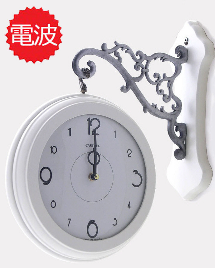 総合福袋 両面電波掛け時計 manbbo double face wall clock