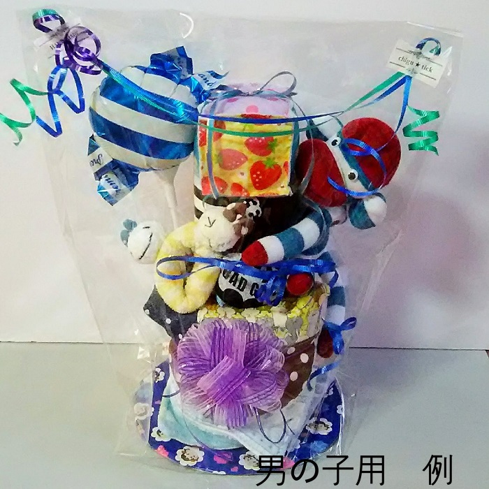 楽天市場 出産祝い 手作りおもちゃ おむつケーキ ２段おむつケーキ ハンドメイド 男の子 女の子 ハンドメイド Chigu Tick