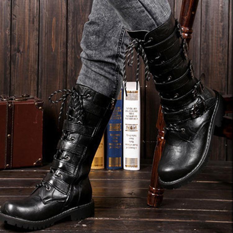 ロングブーツ シンプル エンジニア カジュアル 送料無料 韓国 imgrc0120367380.jpg