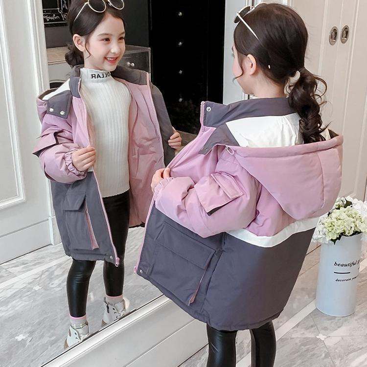 女の子 秋冬　ダウンコート キッズ ダウンコート ショート ミドル丈 フード付き 子供 ダウンジャケット ショート丈　コート アウター 中綿 軽量｜千陽ストア 9,029円