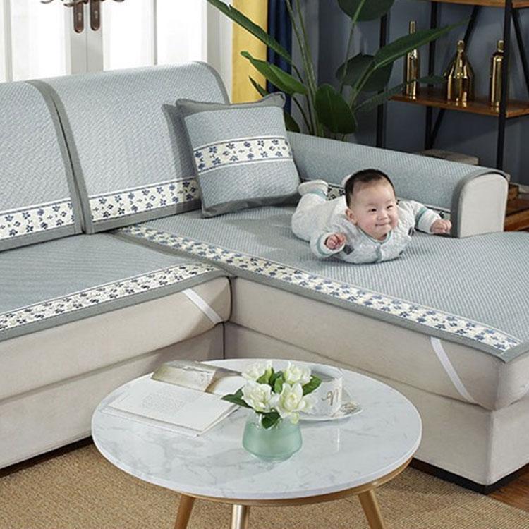 7点セット ソファーカバー 夏用　涼感　涼しい シンプル　おしゃれ 洋風 インテリア 汚れ防止 sofa cover｜千陽ストア