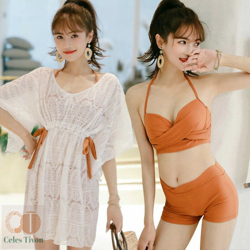 混雑時かばい立て ビキニ 水泳着 レディース 体型押しかぶせる セパレート 上下仕掛ける 3点 韓国 海水浴 紫外線打つ手 uvとり捨てる 海水浴場 おっ母さん水泳着 20 30 40代 バレンタイン 差し上げ物