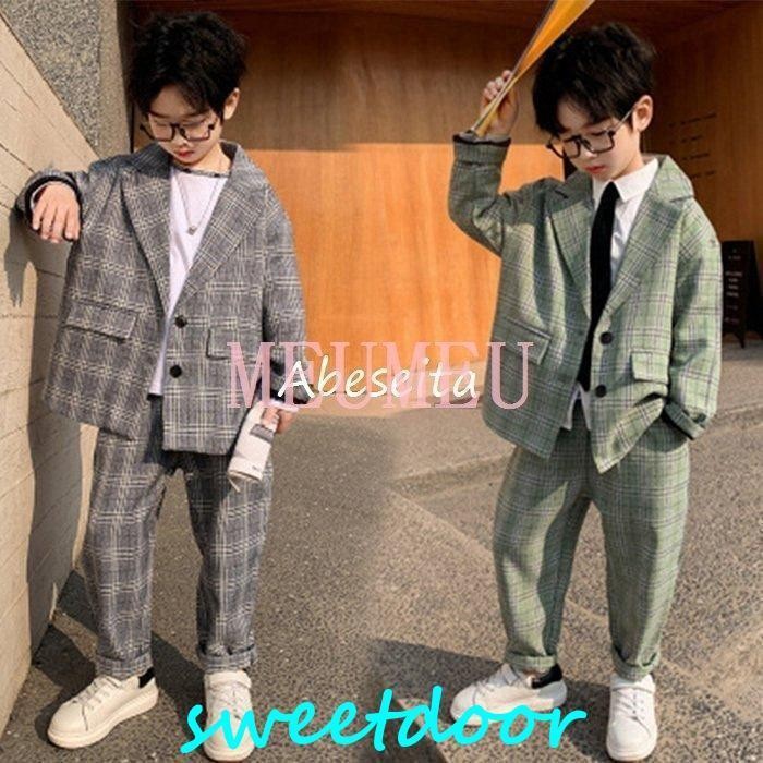 子供 スーツ 卒業式 男子 大きいサイズ カジュアルスーツ 子供服 セットアップ スーツ 小学生 男子 ゆったり｜千陽ストア
