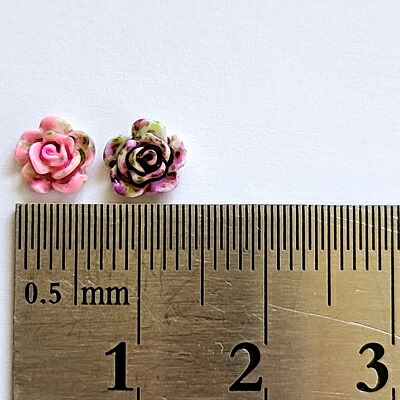 市場 6mm ネイルパーツ 小さな薔薇 10個 アクリルフラワー ネイルアート