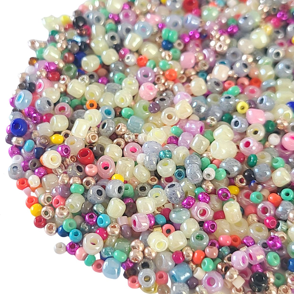 楽天市場】シードビーズ ガラスビーズ 竹ビーズ ミックス カラフル