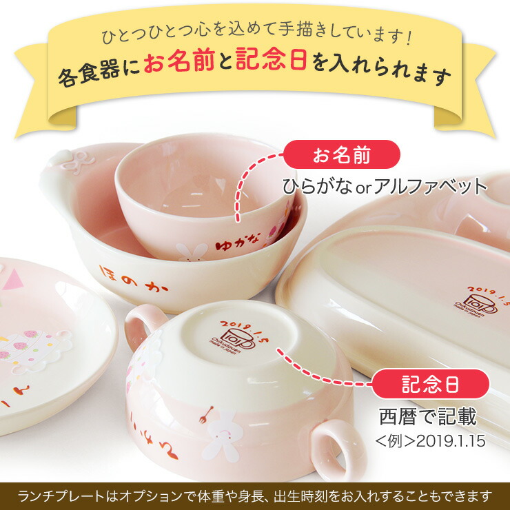 送料無料 出産祝い 出産祝い 食器セット 食器セット かわいい 名入れ 食器 セット 赤ちゃん 子供 ベビー キッズ 名前入り 食器 陶器 誕生日 離乳食 お食い初め ランチプレート マグカップ 茶碗 マナーズ Manners パーティー ベビーギフトセットll 名入れ 送料無料 出産