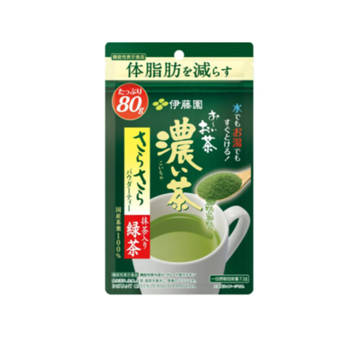 伊藤園　【1ケース】おーいお茶　抹茶入りさらさら緑茶　濃い茶　80ｇ×6袋　　沖縄・離島は別途運賃が必要です。