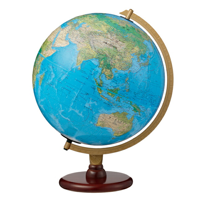 【楽天市場】【インテリア地球儀】30cm The CARLYLE カーライル型 ブルーオーシャン地図 (地勢・行政型／日本語版／照明付)：地球