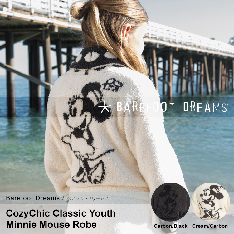 バスローブ Mickey Youth Cc ローブ ユース ミニー ミッキー ディズニー クラシック コージーチック ベアフットドリームス Dreams Barefooot Minnie D101 Cream Carbon Robe Mouse 人気 Www Maisbeiras Com