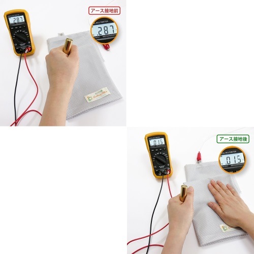身体電位測定器(小型)セット アーシングマット、アーシングシーツ ...