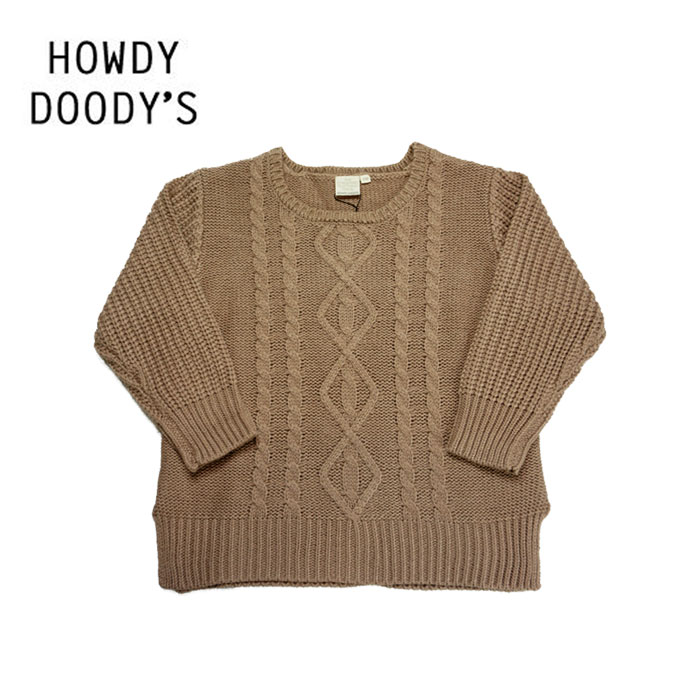 (SALE 30％OFF)HOWDY DOODY'S（ハウディドゥーディーズ）あぜ編みセーター1107【90〜140cm】【宅配便】