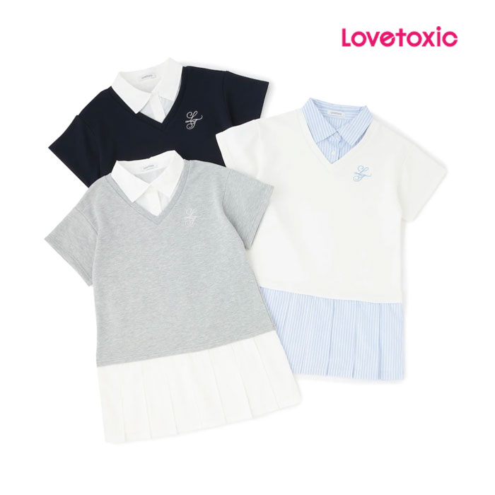 (10%OFF)(2026ss)ラブトキシック（LOVETOXIC）レイヤード風ワンピース-1305【140cm~160cm】【宅配便】