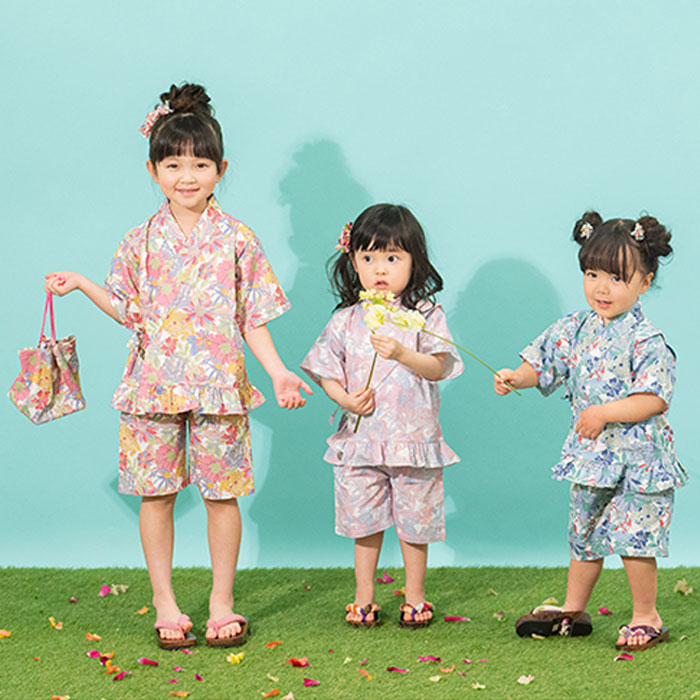 (SALE)(24ss)センスオブワンダー(sense of wonder)Angelica Garla甚平背広(じんべい)-2603（100-120糎）【宅配便】 浴衣セット-キッズファッション