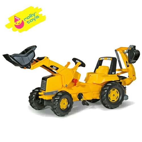 [プレゼント特典付！]　キャタピラー　ジュニア　トラック　813001　ロリートイズ　CAT　トラクター　ユンボ　ペダルカー　シャベル　ドイツ製｜チャイルドマロン