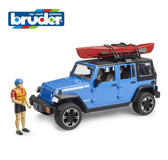 【安心の正規品】ブルーダー 02529 Jeep Rubicon & カヤック（フィギュア付き）【bruder】