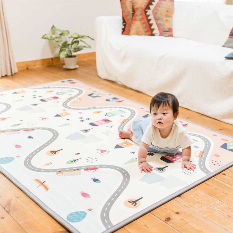 Myファーストプレイマット ベビーマット 200cm×120cm プレイマット ベビー マット 赤ちゃん 大きい 厚み 1cm EVA樹脂 安心 安全 防炎 かわいい リビング 寝室 子ども部屋 プレゼント ベビー用品 ベビーグッズ