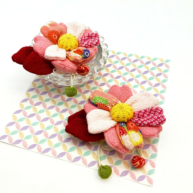 ちりめん細工 キット ちりめん パーツ 花 季節のお花 桜B 大 ちりめん細工館 【半額】 季節 飾り 桜 小物 さくら ちりめん雑貨 和雑貨 ミニチュア 桜の花 和細工 単品 お土産 ディスプレイ 贈り物 雑貨 ブランド買うならブランドオフ 手作り 京都 ハンドメイド