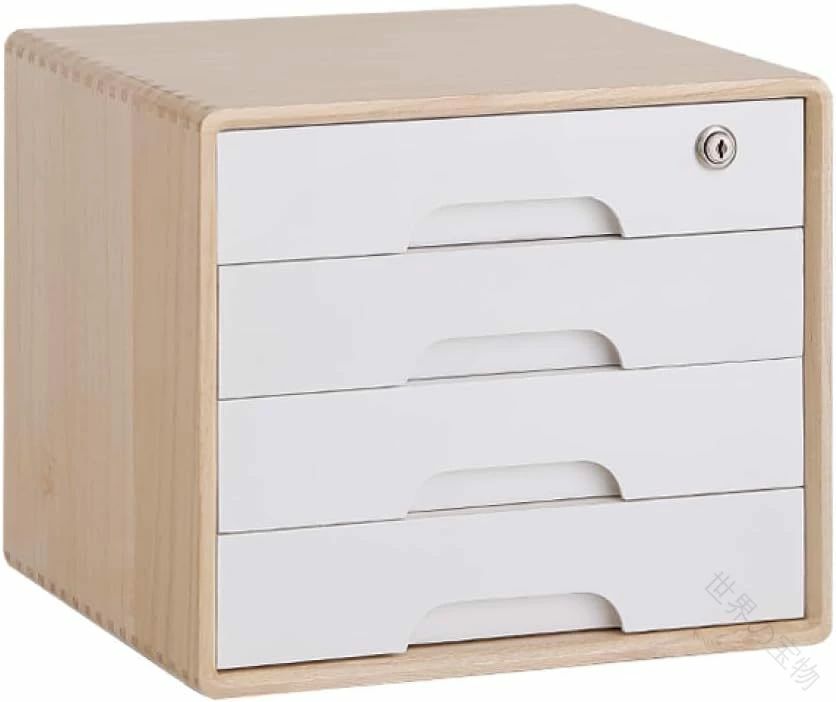 ミニチェスト 鍵付き 木製 桐製 35*26*30cm A4対応 卓上収納ケース 机上収納ケース 収納ボックス 引き出し リモコン ジュエリー テレビキャビネット デスクトップ 装飾品 小物入れ 小型 コ|アレコレライフ