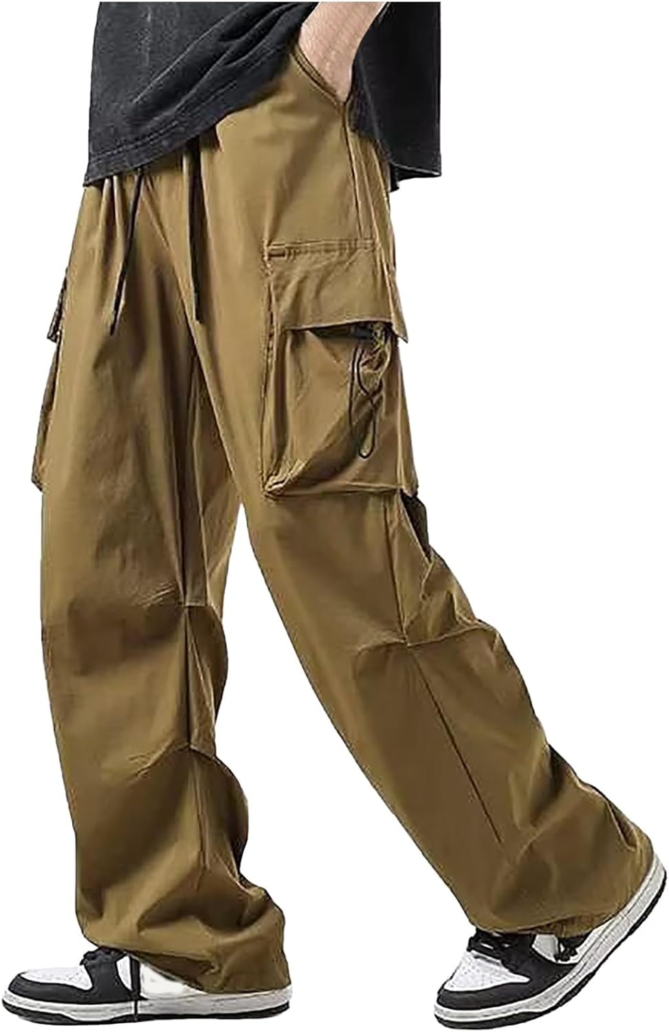 ボトム カジュアル ガウチョパンツ 登山 調整紐 釣り オシャレ シンプル ゆったり 大きいサイズ アウトドア スウェットパンツ ズボン 冬服 秋 ワイドパンツ リラックスパンツ メンズ カーゴパンツ