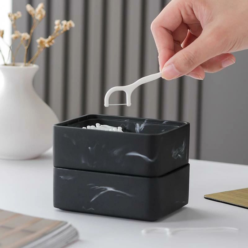 爪楊枝入れ 収納 ボックス ホルダー 入れ物 デンタルフロス 綿棒 つまようじ ケース おしゃれ 小物入れ 家庭用 高級感 北欧 シンプル