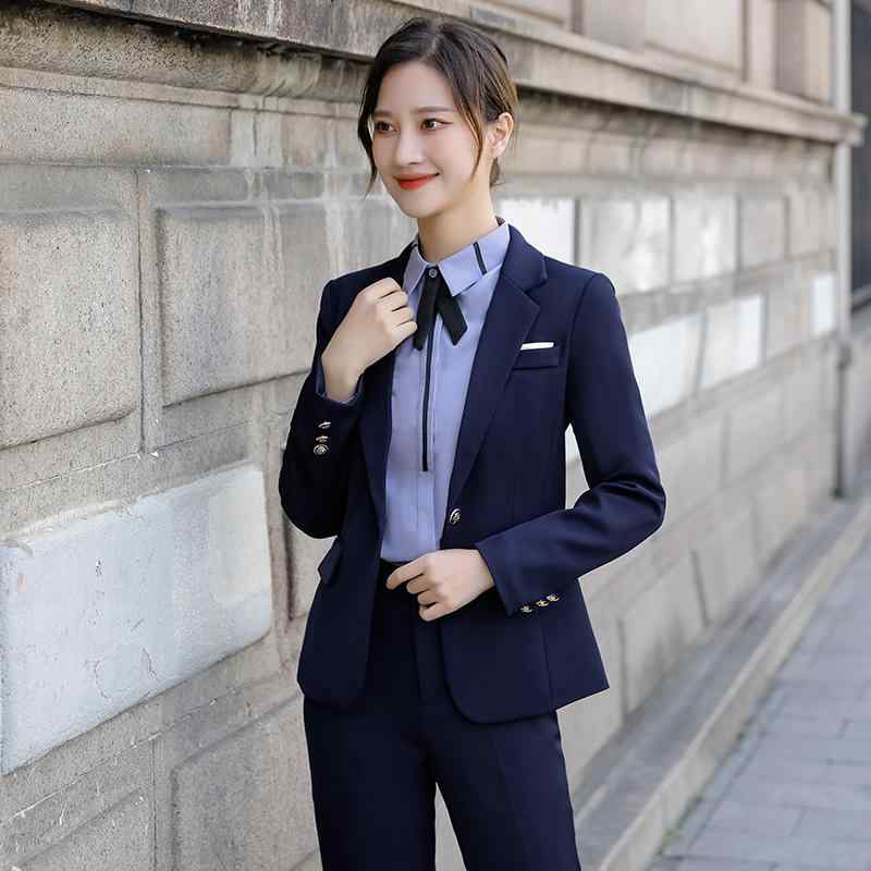 テーラード 制服 パンツ フロント ネイビー ブラウス 青 レディース ブルー ポリエステル 春秋冬 フォーマル スカート 大きいサイズ ホテル 紺 オフィス 受付 ジャケット ビジネス スーツ 黒 ブラック