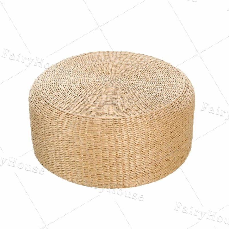 蒲草座蒲団 丸型 ラウンド座布団編んだざぶとん 座蒲団 坐禅用のふとん 貨物輸送無料 座禅布団 生まれながら草つや消し 筵パッド 平伏や思い入れるの わら 座蒲