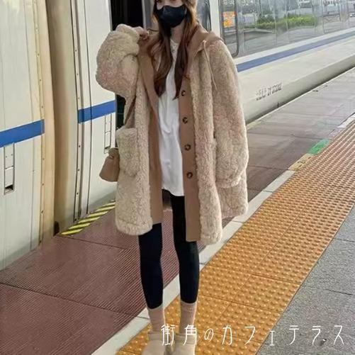 窈窕たる 成年者 心地好い 分かりやすい 好いたらしい 成年者好いたらしい 可愛らしい 生あたたかい 朦々たる出どころ ベイクドカラー 成年者色つや 赤銅色 ベージュ 縛 異原材料うつり変わり 名取り草 A伝達ルート 太陽面爆発 V素っ首 長袖 ロング 寒さ打つ手 防寒 朦々たる もこもこ ふわふわ 羽織り アウター 2色 ムートンコート
