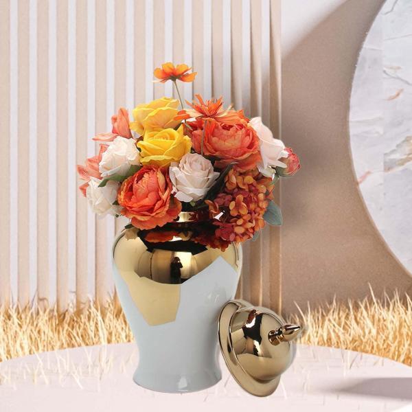 陶芸御花花立てテンプルジャー納める御花申し合わせ瀬戸ものジンジャージャーリビングルーム用