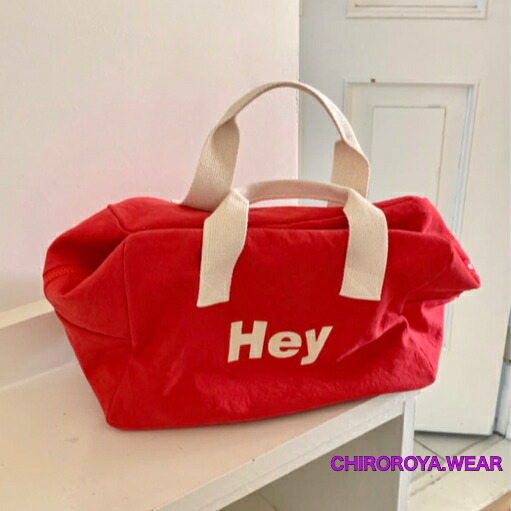 【20-30日ほどで送りとどける】Heyロゴトートバッグ  5Color