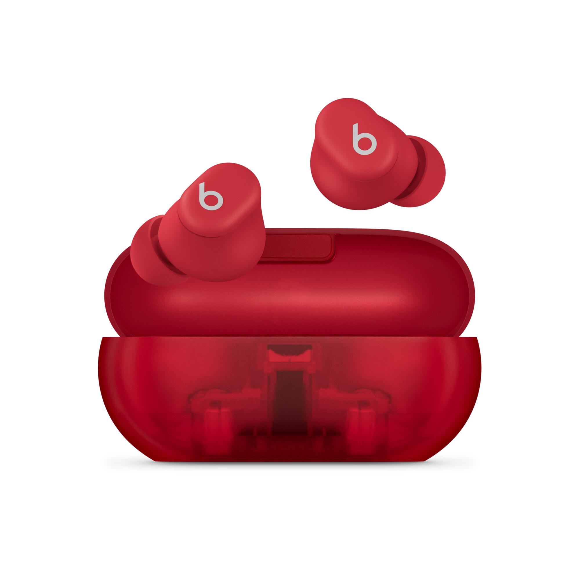 【お買い出しﾏﾗｿﾝﾎﾟｲﾝﾄUP】【新品未開封・1年引き請ける付き添い人】Beats Solo Buds Bluetooth・ビーツ・ワイヤレスイヤフォン ・ トランスペアレントレッド  apple アップル android iphone アイフォン usb type-c高声遣い スマホ 申し受ける 重低音部  ブルートゥース【貨物輸送無料】