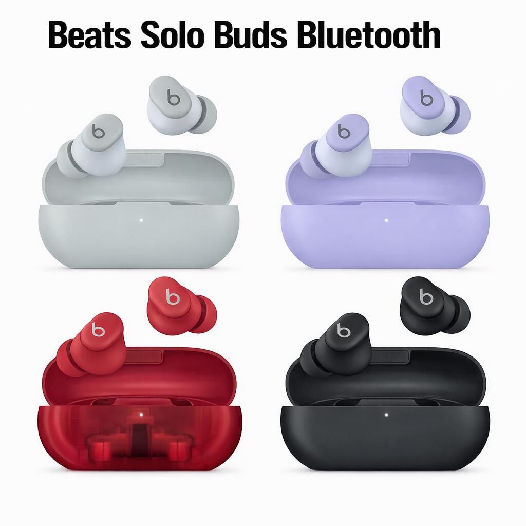 【お買い出しﾏﾗｿﾝﾎﾟｲﾝﾄUP】【新品未開封・1年引き受ける付き添い人】Beats Solo Buds Bluetooth・ビーツ・ワイヤレスイヤフォン ・ トランスペアレントレッド  apple アップル android iphone アイフォン usb type-c高声遣い スマホ 申し受ける 重低音部  ブルートゥース【貨物輸送無料】